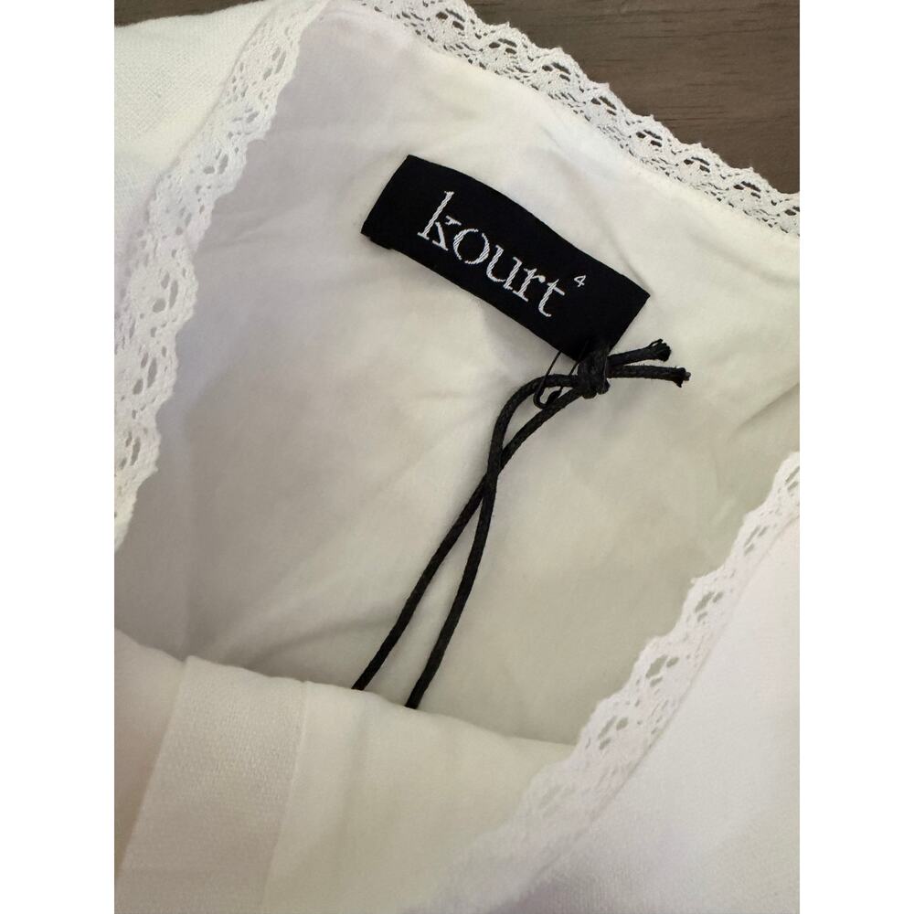 New Kourt Micah Top ivory blouse size 4 $147 - Picture 5 of 5